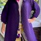 Vanite Couture Pleated Duster (Purple)