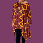 Dth Waterfall Top in Handmade Mali Fabric (Solid Trim or Ikat Trim)