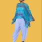 DTH Silk Cotton Poncho (Ocean)