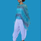 DTH Silk Cotton Poncho (Ocean)