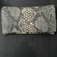 Latico Embossed Leather Wallet (Black Snakeskin)