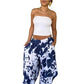 Transparente Side Panel Tie Dyed 100 % Linen Pants (Kiwi or White)