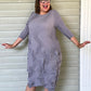 Vanite Couture Pleated Dress (Burnt Orange, Royal Blue, Mustard, Magenta, Pink, Red, Gray,or Teal)