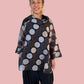 Sheer Hi-Lo Polka Dot Tunic Top