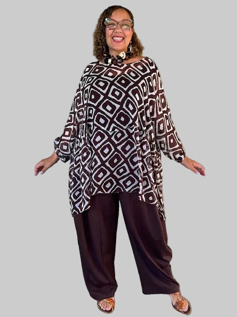 Dth 100% Silk Chiffon Baby Doll Top