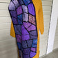 Stained Glass Sari Patchwork (Gold, Blue, Pink, or Purple)