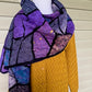 Stained Glass Sari Patchwork (Gold, Blue, Pink, or Purple)