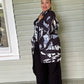 Vanite Couture Shawl - Black/Gray Print