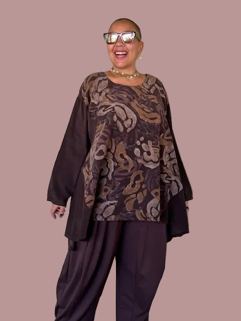 Transparente Page Tunic (Brown)
