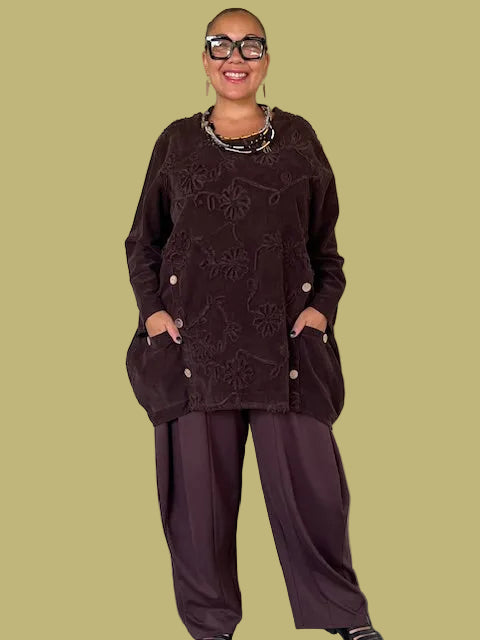 Transparente Button Tunic (Brown)