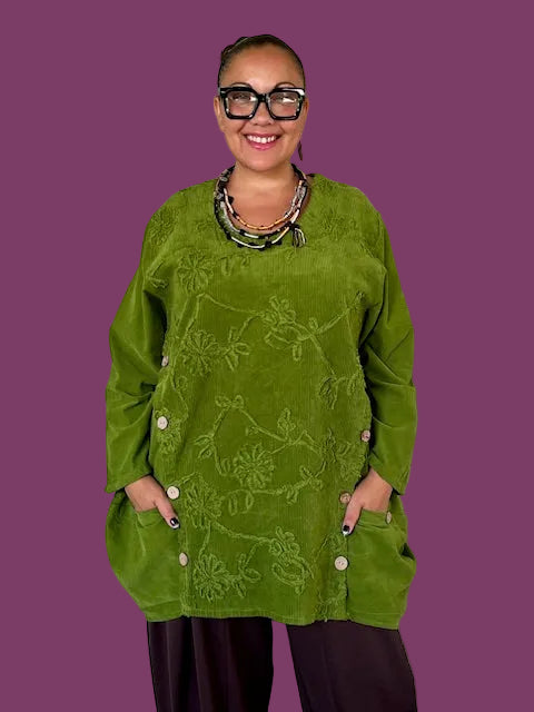 Transparente Button Tunic (Kiwi)