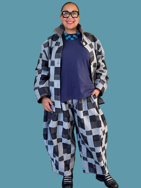 Dth 100% Cotton Seamed Pants (Block-Check)