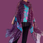 Dth 100% Silk Elegant Poncho Top (Wine)