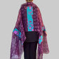 Dth 100% Silk Elegant Poncho Top (Wine)