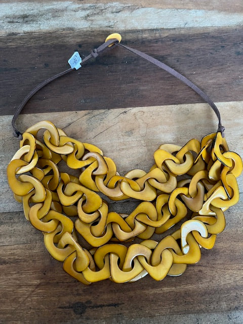 Adjustable Length, Tagua Chains (Blue or Yellow)