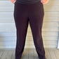 Black Back Slit Pants in Ponti