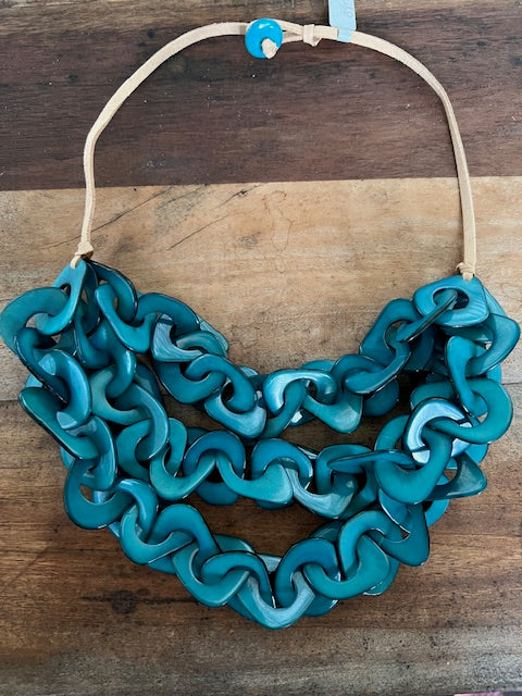 Adjustable Length, Tagua Chains (Blue or Yellow)