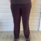 Black Back Slit Pants in Ponti