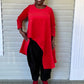 DTH Red Stretch Corduroy Top