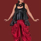 Kedem Faux Leather Tiered Peplum Top