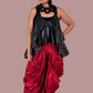 Kedem Faux Leather Tiered Peplum Top