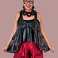 Kedem Faux Leather Tiered Peplum Top