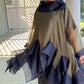DTH 100% Silk Organza Fly Away Top in Olive and Black