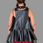 Kedem Faux Leather Tiered Peplum Top
