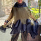 DTH 100% Silk Organza Fly Away Top in Olive and Black