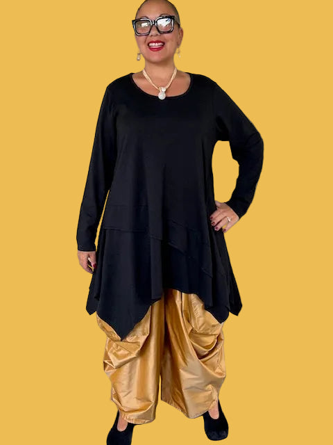 Transparente Asymmetrical Pullover (Black)