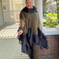 DTH 100% Silk Organza Fly Away Top in Olive and Black