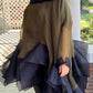 DTH 100% Silk Organza Fly Away Top in Olive and Black