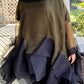 DTH 100% Silk Organza Fly Away Top in Olive and Black
