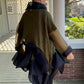 DTH 100% Silk Organza Fly Away Top in Olive and Black