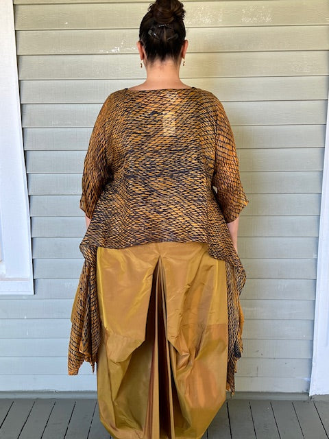 DTH Hand Dyed 100% Silk Top (Burnt Umber)