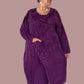 Transparente Patchwork Dress (Rust, Brown, Olive, Purple)