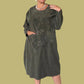 Transparente Patchwork Dress (Rust, Brown, Olive, Purple)