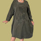 Transparente Patchwork Dress (Rust, Brown, Olive, Purple)