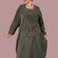 Transparente Patchwork Dress (Rust, Brown, Olive, Purple)