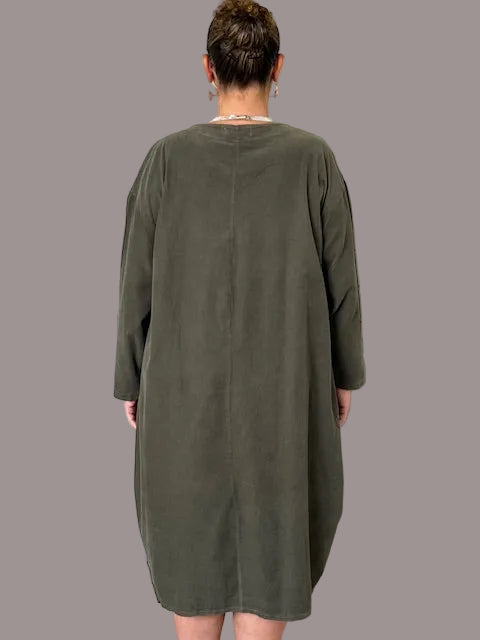 Transparente Patchwork Dress (Rust, Brown, Olive, Purple)