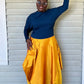 DTH Architect Skirt in 100% Silk Dupioni (Sunshine Yellow)