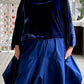 DTH Architect Skirt in 100% Silk Blue Taffeta