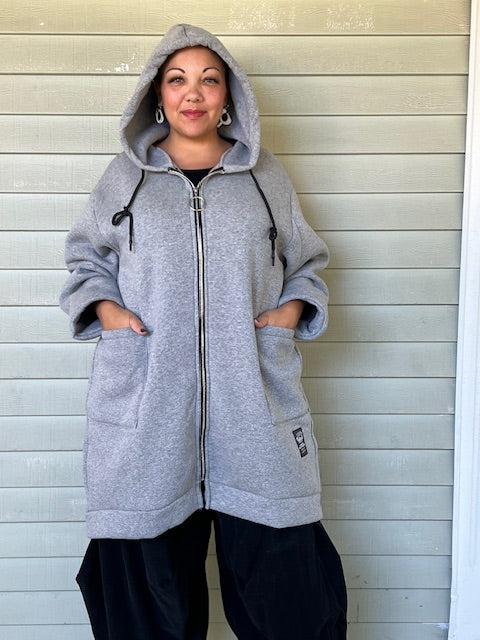 100% Cotton Oversized Zip-Up Hoodies (Black, Gray or Forest Green)