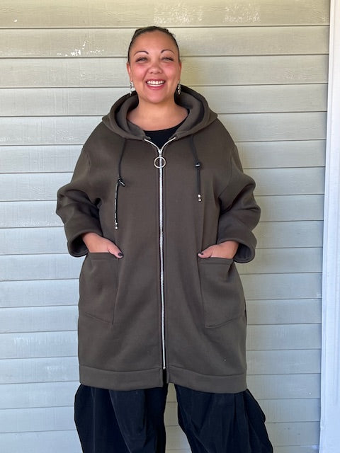 100% Cotton Oversized Zip-Up Hoodies (Black, Gray or Forest Green)