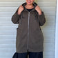 100% Cotton Oversized Zip-Up Hoodies (Black, Gray or Forest Green)