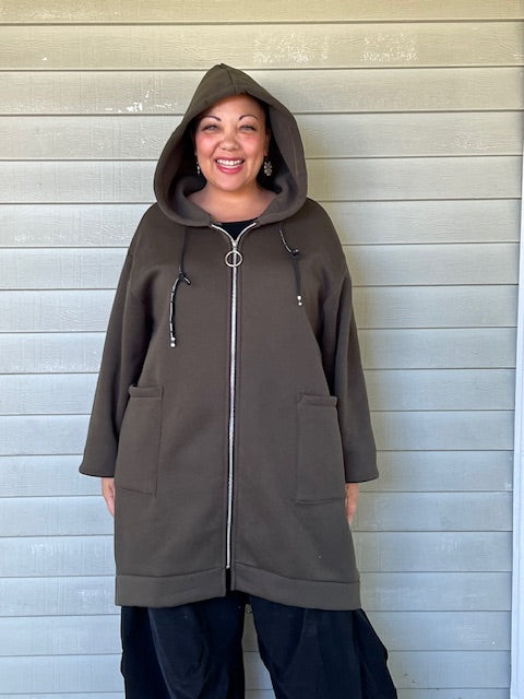 100% Cotton Oversized Zip-Up Hoodies (Black, Gray or Forest Green)