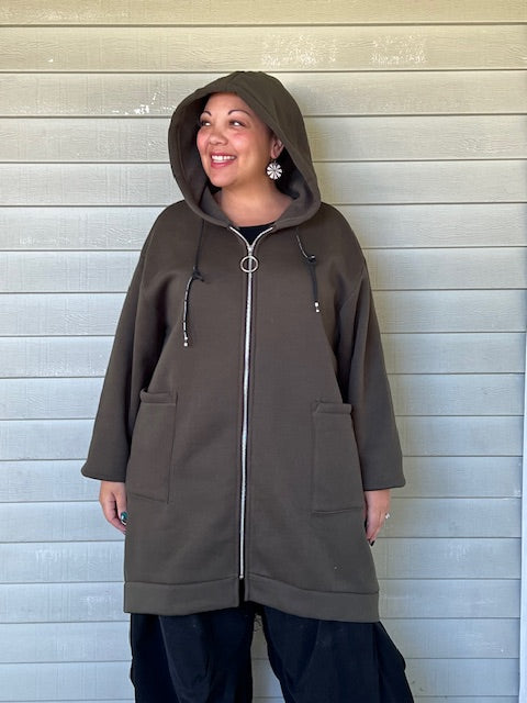 100% Cotton Oversized Zip-Up Hoodies (Black, Gray or Forest Green)