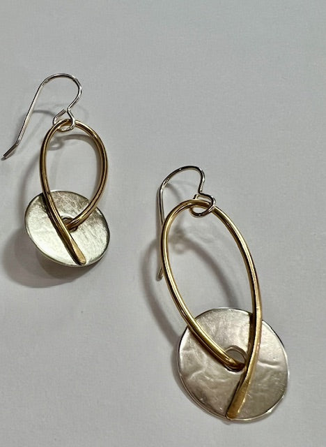 Silver Discs on Brass Wire
