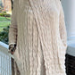 Eggshell Pleated Dress with Matching Coat (Sold Separately)