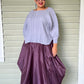 DTH Architect Skirt in 100% Shantung Silk (Eggplant)